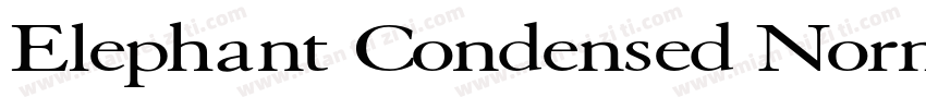 Elephant Condensed Normal字体转换
